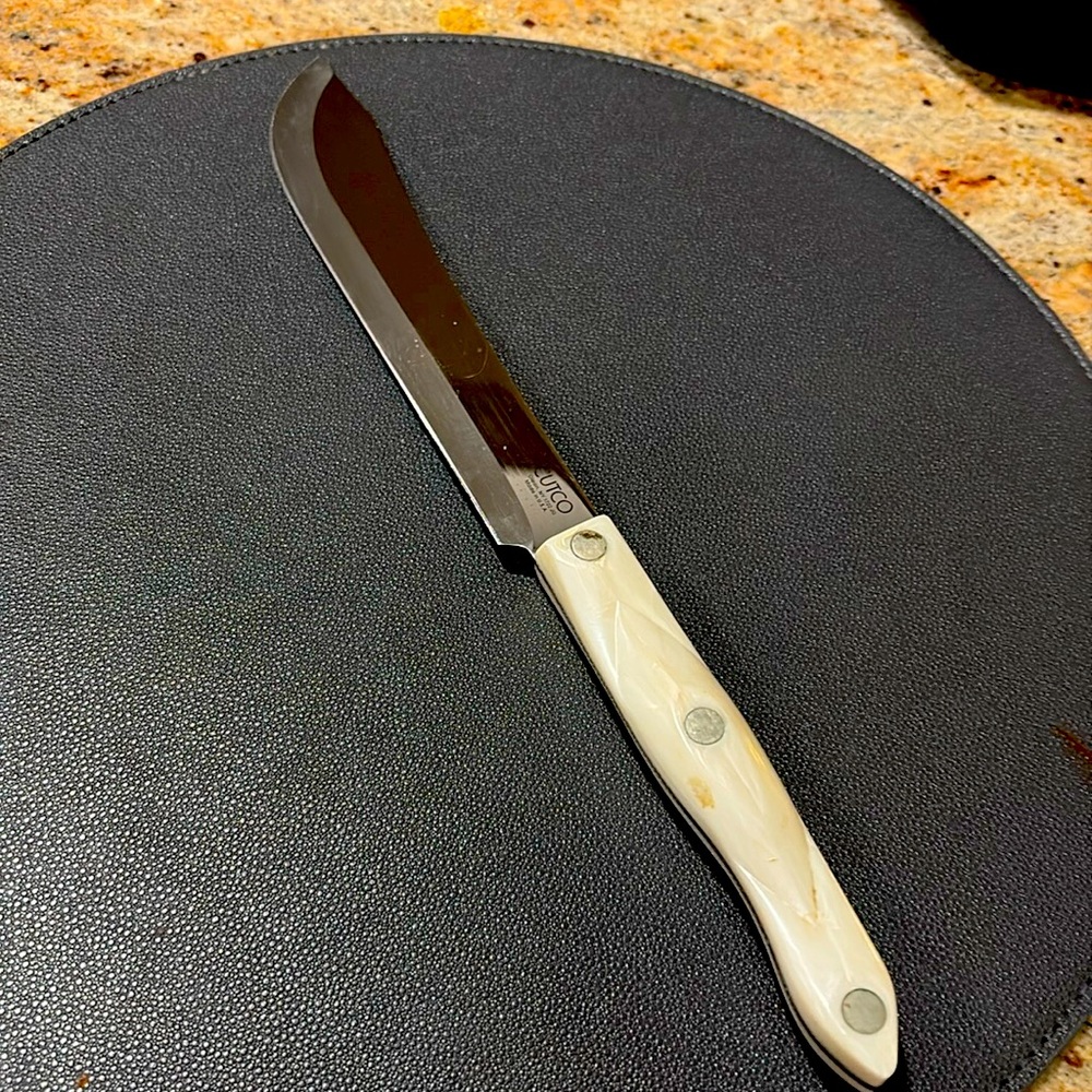 Cutco White Pearl Handle Butcher's Knife #1722